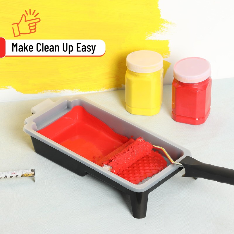 Bates- 4 Inch Paint Tray, 2 Pack, Black, Plastic 4