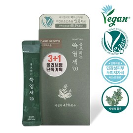 Benezyme water-based mugwort dyeing 7.0 dark brown 4069482 / 베네자임 물로하는 쑥염색 7.0 다크브라운 4069482