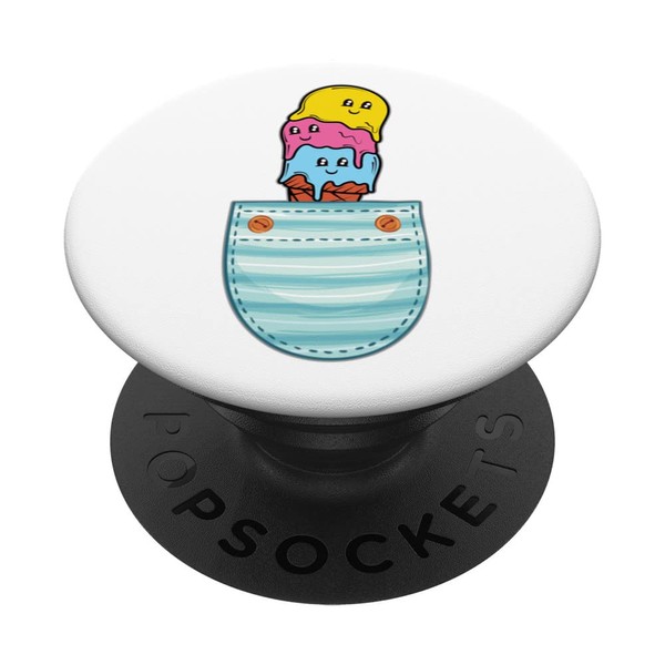 Fake Pocket - Tasty sweet ice cream scoops in cone