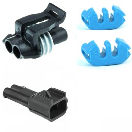 MJM NATIONAL METRI-PACK 150 SERIES 2 CONDUCTOR CONNECTOR PARTS  10 Pack -No Terminals - Seals