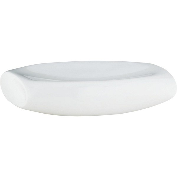 kela Soap Dish Marin of Poly in White, 11.5 x