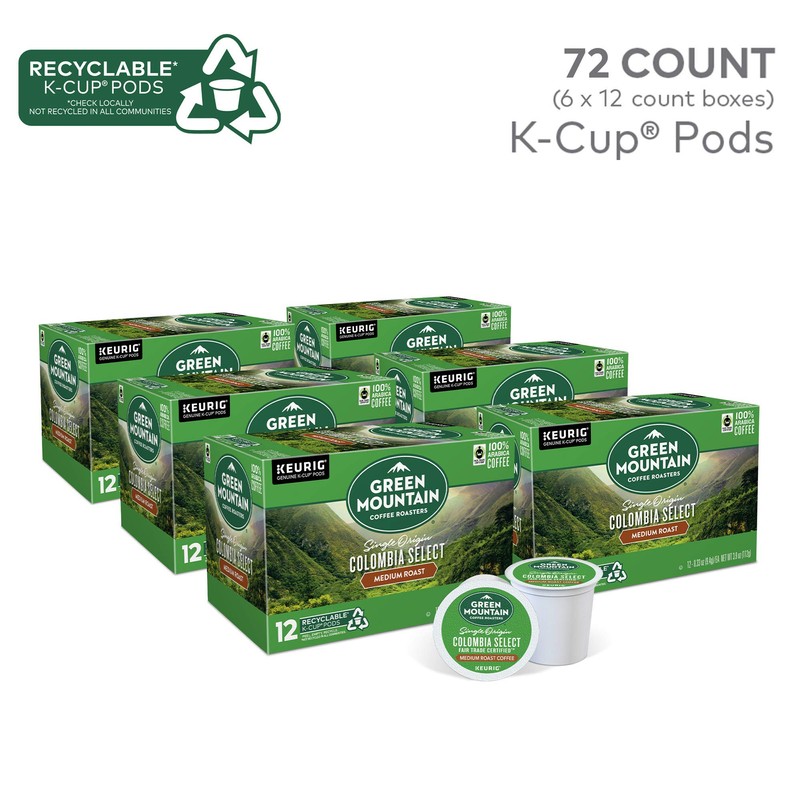 Green Mountain Coffee Roasters Colombia Select Keurig Single-Serve K-Cup Pods,