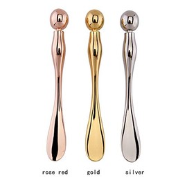 luzen 2Pcs Alloy Metal Eye Cream Applicator Wand Stick Mask Spatula Face Mask Eye Cream Massager Tool for Facial Massage, Reduce Puffiness, Cosmetic B