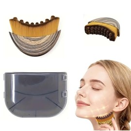 Cepillo de masaje facial para contorno linfático, ergonómico. | Reduce hinchazón, desintoxica, reafirma, mejora brillo y absorción cutánea.