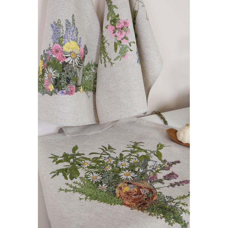 textile idea - Set of 3 Half-Linen Tea Towels 46