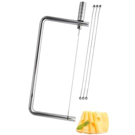 6in Cheese Slicer Accessories Kitchen Knife Marble Board Cheese Cutter Stainless Steel Components - Great for Making Giftable Cheese Cutting Boards with the Cheese Slicer Kit,(1Slicer+4Wires)6"