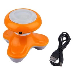 Mini Electric Massager USB Handled Wave Vibrating Triangle 3D Full Body Massager (Orange)
