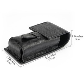 Linkidea Travel Shaving Brushes Storage Case, Portable Shaver Brush Storage Bag, Shaving Brush Travel Holder for Standard Shave Brushes (Black)
