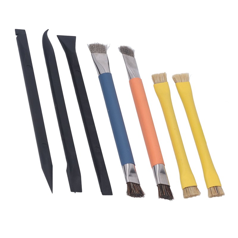 Pry Tool Brush Set ABS Stainless Steel Electronic Repair Cleaning