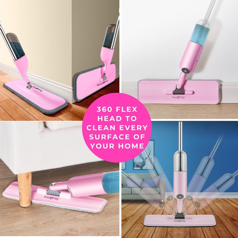 True & Tidy® SPRAY-250 Multi-Surface Spray Mop with Refillable Water