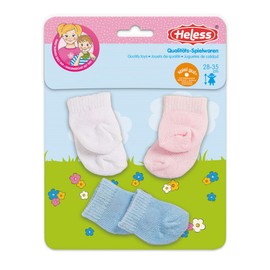 3 Puppen-Söckchen im Beutel 28-35cm, 3 Paar