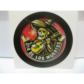 2-PACK DIA DE LOS MUERTOS STICKER RAT ROD HOT ROD MOTORCYCLE CHOPPER  RAT FINK