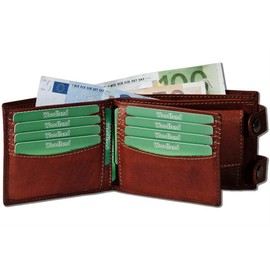 Leather Men's Wallet (60C) Wallet Biker Wallet Chain Wallet Wallet Wallet, Red, money belt