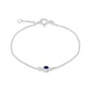 Tuscany Silver Women's Sterling Silver Adjustable Bracelet – Blue CZ
