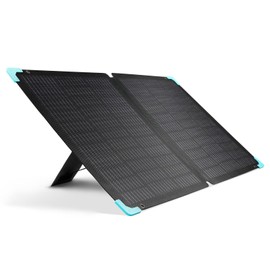 Renogy 120 watt Portable Solar Panel for Power Station, 12v Foldable Solar Panel for Camping RV of 23.5% Efficiency Mono Solar Module, with IP67 etfe Lamination, Adjustable Kickstand for Off Grid