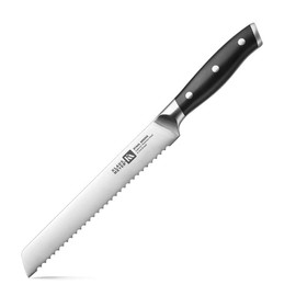 Klaus Meyer Stahl High Carbon Exclusive German Steel 8 inch Bread Knife Blade Knives - Color: white, Size: 8.1"