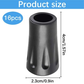 Itian 16 Stück Nordic Walking Stöcke,Walking Pads Gummipuffer, Wanderstöcke Aufsätze, Asphalt Gummipuffer für alle gängigen Trekkingstöcke Walkingstöcke