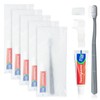 Toothbrush and Toothpaste Set,Bulk Travel Toothbrush Kit (5-Pack)