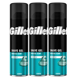 Sensitive Shaving Gel for Men, Original Scent, 3-Pack – Smooth Shave Gel for Sensitive Skin, Shaving Kit for Men Essentials, Shaving Set for Men Comfort