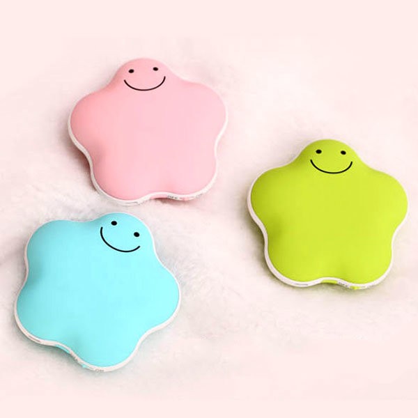 Five-pointed star USB rechargeable hand warmer, auxiliary battery, double-sided hot