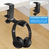 YMKWZ 1PCS Headphone Stand Hanger Holder, Foldable Aluminum Desk Headphone,