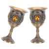 Kichvoe Medieval Cup 2pcs Chalice Goblet Royal Celebrations Wine Communion