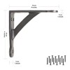 EDUWURXS Industrial Cast Iron Penny Gallow Shelving Brackets Pack of