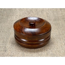 IRBANE MEN MISSION STYLE CLASSIC WOOD STAND FOR RAZOR AND BRUSH WITH SHAVING CUP MUG WALNUT - Bowl with Lid Only