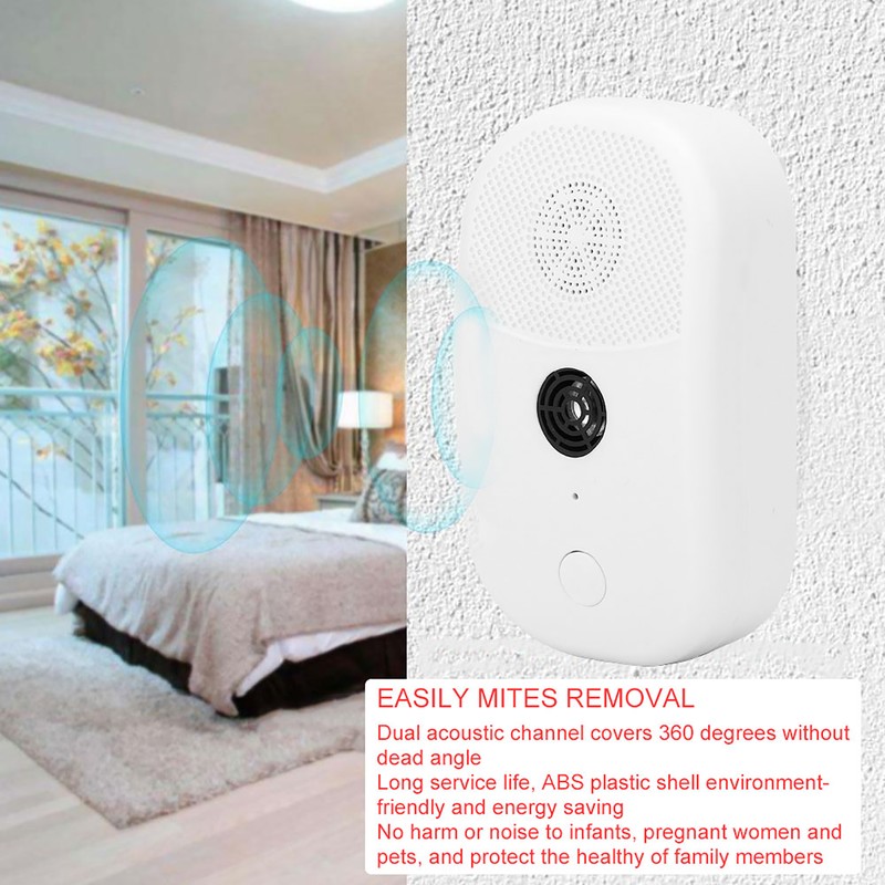 Ultrasonic Bed Mites Removal Instrument Mite Killer Repeller for Home