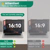 IRUYO FL Nano-Suction Laptop Privacy Screen 16 Inch 16:10, Removable