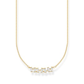 THOMAS SABO KE2095-414-14 Women's Necklace White Stones Silver Gold-Plated, Sterling Silver, Cubic Zirconia