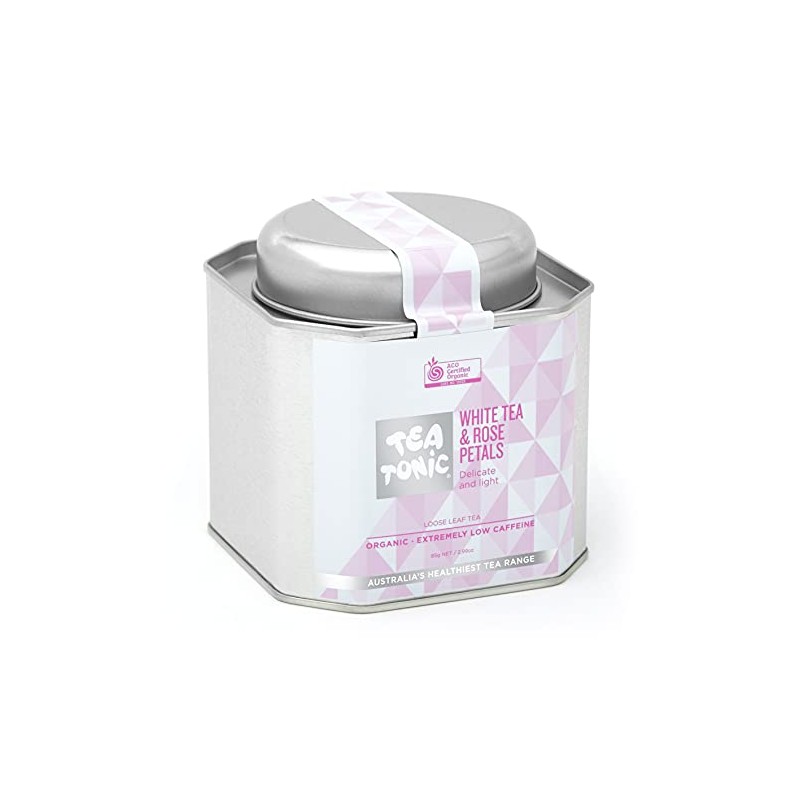 White Tea & Rose Petals Loose Leaf Caddy Tin