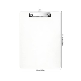 2PCS A5 Clipboard Folder Jagowa Plastic Clipboards Small Clipboards with Low Profile Clip for Nurses Business Office School(White)