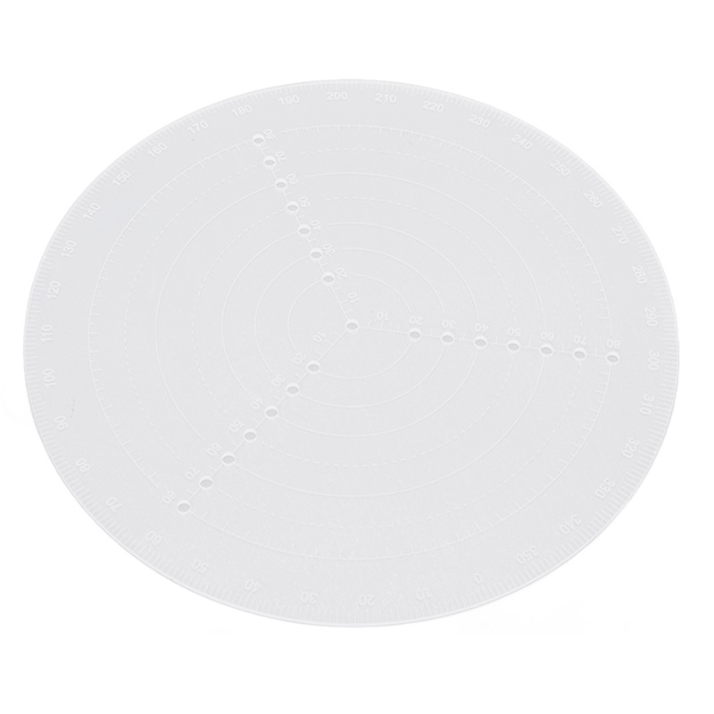 Round Center Finder Acrylic Semi Transparent Compass Drawing Measurement Tools