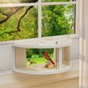 Window Bird Feeder for Viewing, 180° Extra Large Capacity Clear