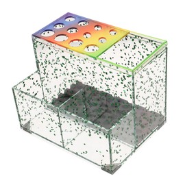 Vaguelly Hairdressing Scissor Organizer Box Non Slip Desktop Storage Holder for Barbershop Salon Durable Shear Storage with Capacity and Compartment Areas