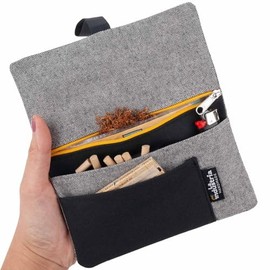 Tabaktasche f√ºr Drehtabak (30-50g), Filter, Bl√§ttchen und Feuerzeug