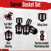 WETT 18-Piece 1/2" Drive Shallow Impact Universal Joint Socket Set,