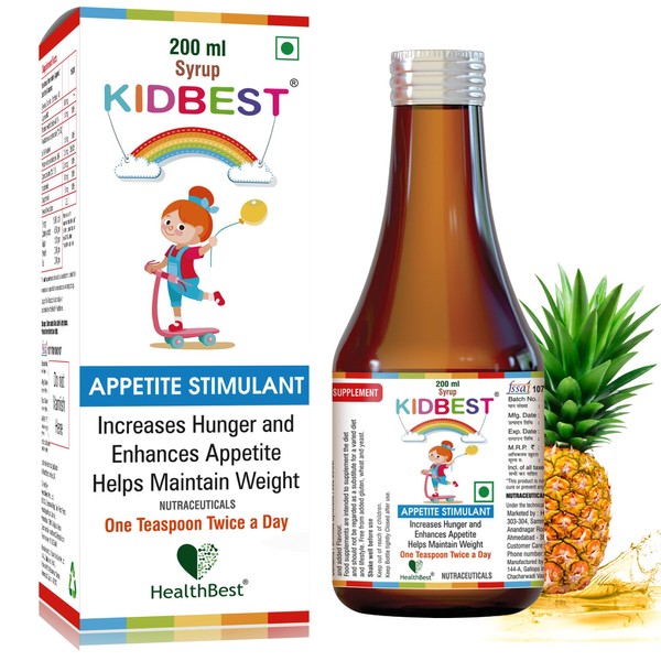 HealthBest Kidbest Appetite Stimulant Syrup for 3-13 Yrs Kids |