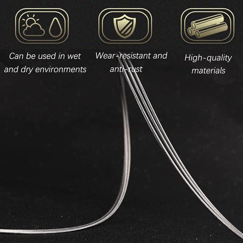 Laxzo ® 2Pcs Universal Bicycle Brake Cables, 1100mm Front &