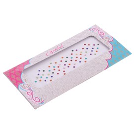 VAMA Multicolour Small Diamond Bindi kumkum stone sticker Different Color Bindiya tikli Set Multi Bindis For Girls (Pack of 3 Sheets Small Size 2.5mm)