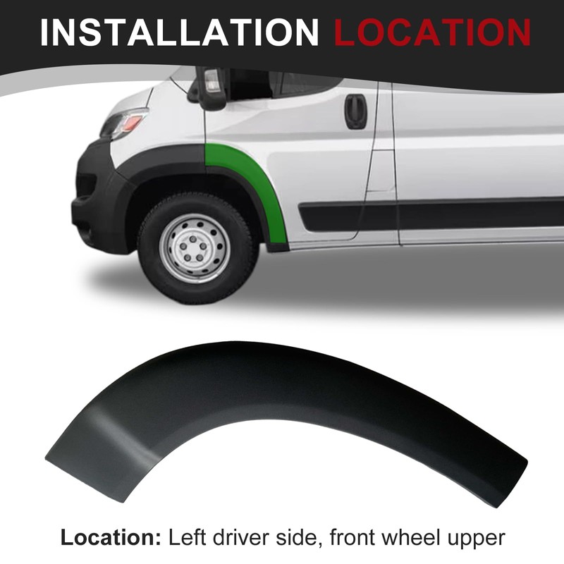 Copgge Front Door Fender Flare Molding Upper Front Wheel Arch