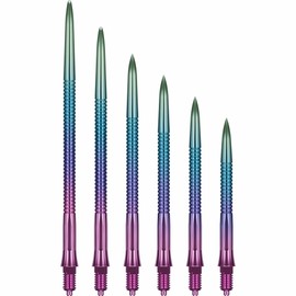 Caliburn | EZ-EVO Dart Points | Grooved Steel Tip Replacement Points | Multiple Colours (Rainbow, 32mm)