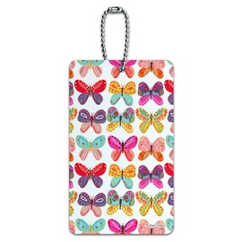 Colorful Butterflies Luggage Card Suitcase Carry-On ID Tag