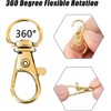 Heatunk 100-Pack Gold Swivel Clasps Lanyard Snap Hooks with Key