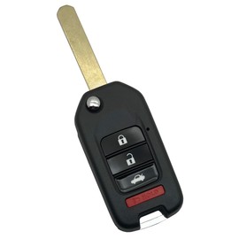 Key Fob Case Shell Fit for Honda Accord Civic CRV HRV 2013-2021 4 Buttons Modified Replacement Car Key Housing Outer Cover MLBHLIK6-1TA MLBHLIK6-1T (1)