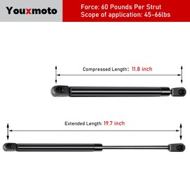 20 inch 60 Lbs Gas Struts Prop Shock 4450 C1608260 git for RV Side Door Motorhome Door Camper Shell Rear Window Tonneau Cover Trap Door TV Cabinet RV Bed, 2Pcs