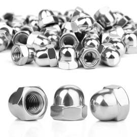 SWTYExt Pack of 100 M8 Cap Nuts Stainless Steel Cap Nuts DIN 1587 High Shape High Quality A2 V2A Cap Nuts Hexagonal Cap Nuts for Screws Threaded Rods & Threaded Bolts