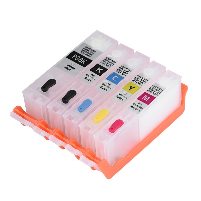 5Colors PGI-850/CLI-851 Refillable Ink Cartridge with ARC Chip for Canon