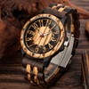 Tiong Men's Classic Lightweight Wooden Watch, Men's Quartz Wooden Watch,